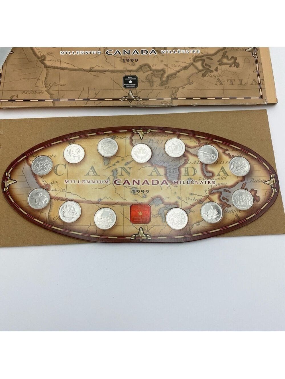 1999 Canada MILLENNIUM QUARTER SET 13 UNC COINS ROYAL CANADIAN MINT in Box - Picture 2 of 5